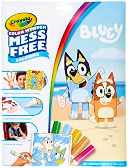 Crayola Bluey Color Wonder Coloring Set, 18 Bluey Coloring Pages, Mess Free