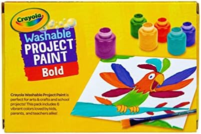 Crayola Washable Kids Paint, Assorted Bold Colors, Painting Supplies, 6 Count 6