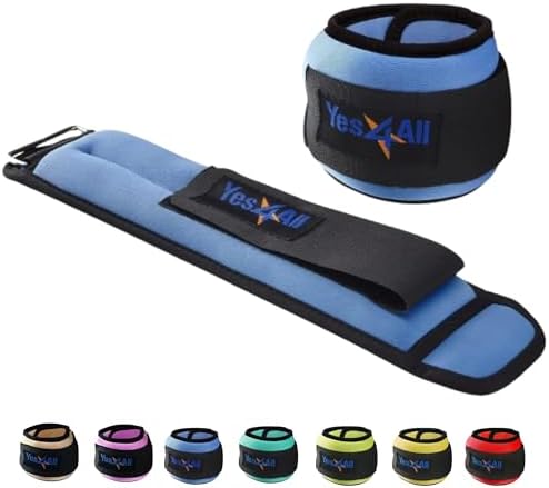 Yes4All Ankle Weights for Women, Men with Adjustable Strap