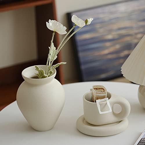 Retro Flower Vase, Crock Milk Can Shape, Flower Arrangement, Nordic Ornament 6