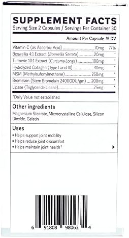 Kalaya 7X joint & Muscle Anti-Inflammatory Supplement 60 count 8