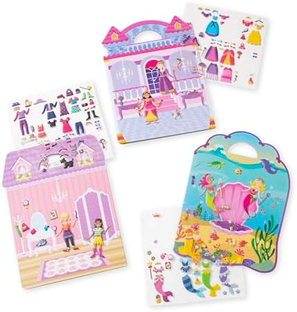 Melissa & Doug Puffy Sticker Activity Books Set: Dress-Up, Princess, Mermaid 5