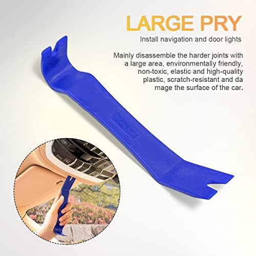 BLAU GRUN 5PCS Auto Trim Removal Tool Kit, Car Interior Door Panel Clip Fastener 4