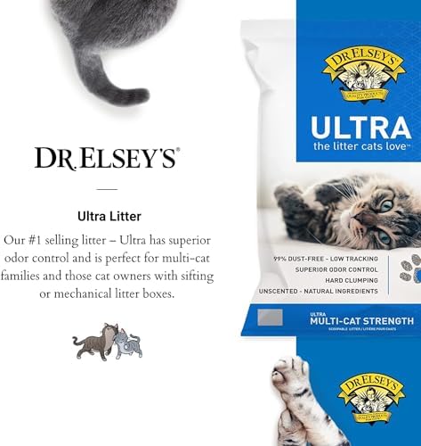 Dr. Elsey’s Premium Clumping Cat Litter – Ultra – 99.9% Dust-Free, Low Tracking 6