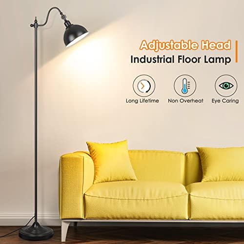 Mlambert Industrial LED Standing Floor Lamp Modern with 11W LED Bulb 2