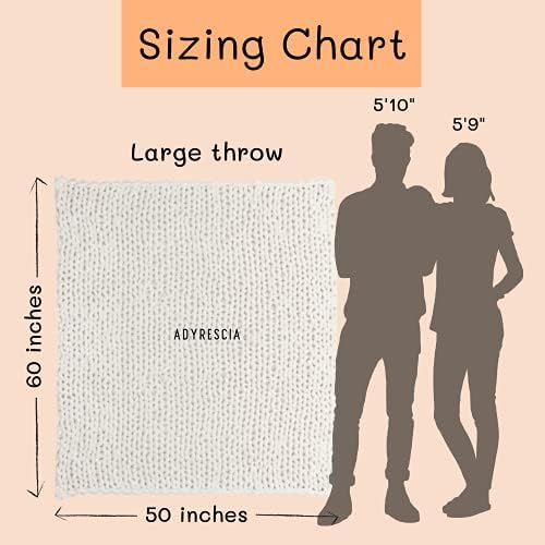 Adyrescia Chunky Knit Blanket Throw | 100% Hand Knit with Jumbo Chenille Yarn 6