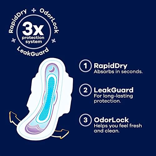 Always Ultra Thin Overnight Pads with Wings, Size 4, Overnight 2