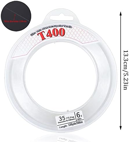 300 Meters Monofilament Fishing Line, Strong Tension Nylon Fishing Wire Clear Invisible 3