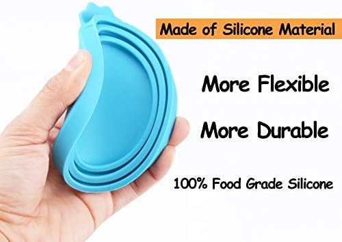 Comtim Pet Food Can Cover Silicone Can Lids for Dog and Cat Food 4