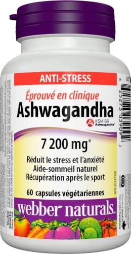 Webber Naturals Ashwagandha 7200 mg, 60 Capsules, Organic and Clinically Proven 2