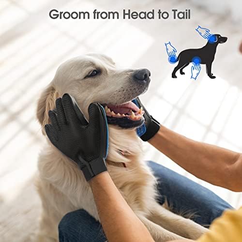 DELOMO Upgrade Pet Grooming Gloves Cat Brushes for Gentle Shedding 4