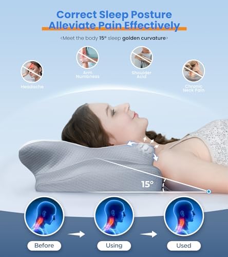 Ultra Pain Relief Cooling Pillow for Neck Support, Adjustable Cervical Pillow 3