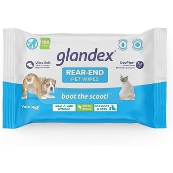 Vetnique Labs Glandex Dog Wipes for Pets Cleansing & Deodorizing Anal Gland