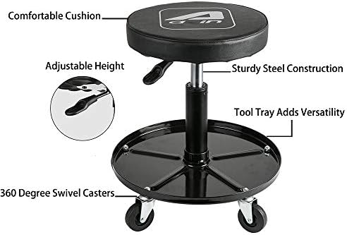 Aain LT2A Heavy-Duty Adjustable Mechanic’s Roller Seat Adjustable Rolling Stool 2