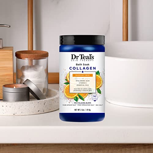 Dr Teal’s Skin Therapy Epsom Salt Bath Soak Collagen + Radiant Skin 5