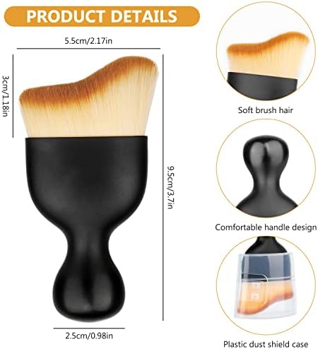 Rednow Car Interior Cleaning Tool Brush with Cover,Car Brush Car Detailing Brush 3