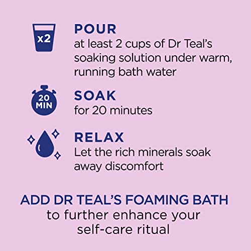 Dr Teal’s Pure Epsom Salt Soak, Black Elderberry with Vitamin D, 3 lbs 4
