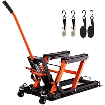 VEVOR Hydraulic Motorcycle Lift Jack, 1500 LBS Capacity ATV Scissor Lift Jack