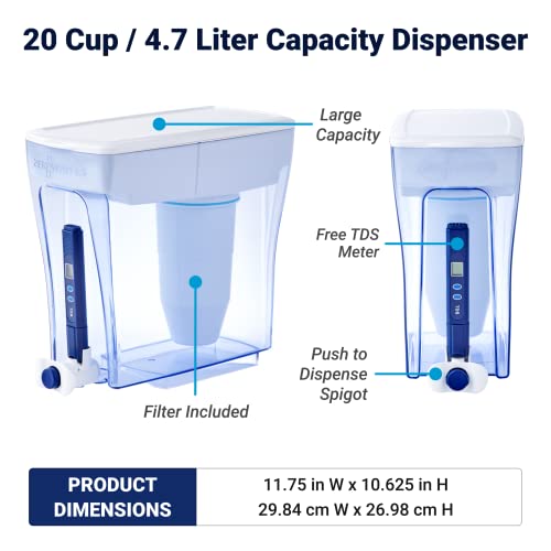 ZeroWater 20-Cup Ready-Pour 5-Stage Water Filter Pitcher 0 TDS for Improved Tap 3