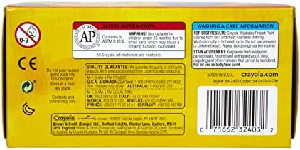 Crayola Washable Kids Paint, Assorted Bold Colors, Painting Supplies, 6 Count 7