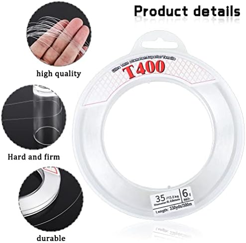 300 Meters Monofilament Fishing Line, Strong Tension Nylon Fishing Wire Clear Invisible 2