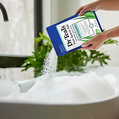Dr Teal’s Pure Epsom Salt, Clarify & Smooth with Witch Hazel & Aloe Vera, 3lbs 7