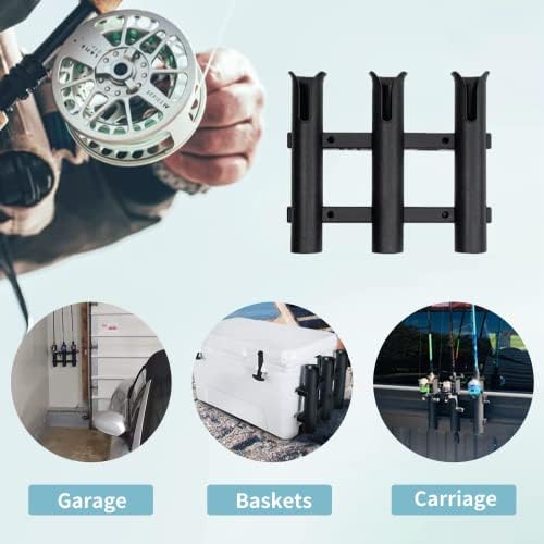 BigTron Fishing Rod Holder Bracket, Tube 3 Rod Rack, Fishing Rod for Boat Kayak Garage 5