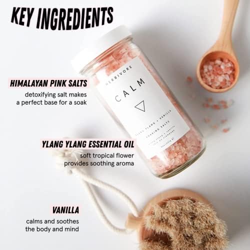 HERBIVORE Calm Soaking Bath Salts – Natural Himalayan Pink Salt 4