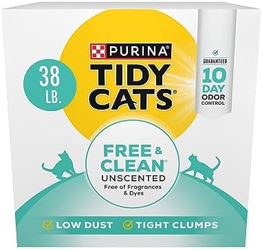 Purina Tidy Cats Clumping Cat Litter, Free & Clean Unscented Multi Cat Litter