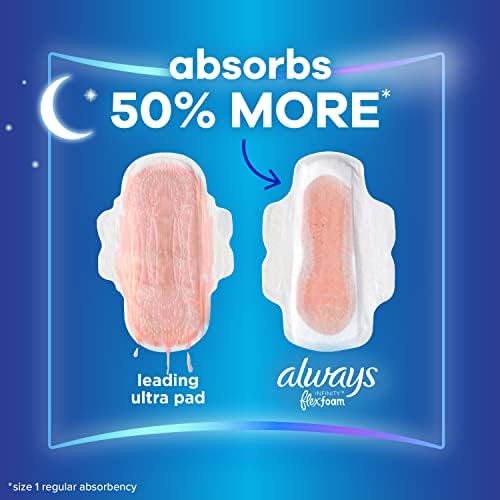 Always Infinity Feminine Pads for Women, Size 5 Extra Heavy Overnight 3