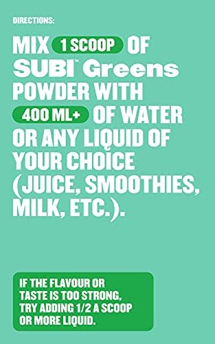 SUBI RAW Greens Superfood Powder NOT FLAVOURED DAILY VEGETABLE REPLACEMENT 5