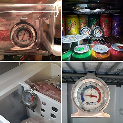 3-Pack Refrigerator Thermometer, Large Dial Freezer Thermometer,Classic Series 7