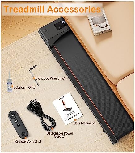TODO Under Desk Treadmill Portable Walking Pad Treadmill, Quiet Flat Slim 5