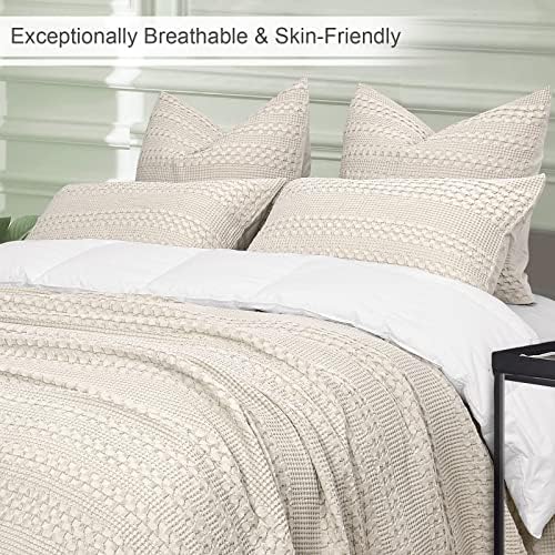 PHF 100% Cotton Waffle Weave Euro Sham Covers, 2 Pack 26″ x 26″ Pillow Covers 6