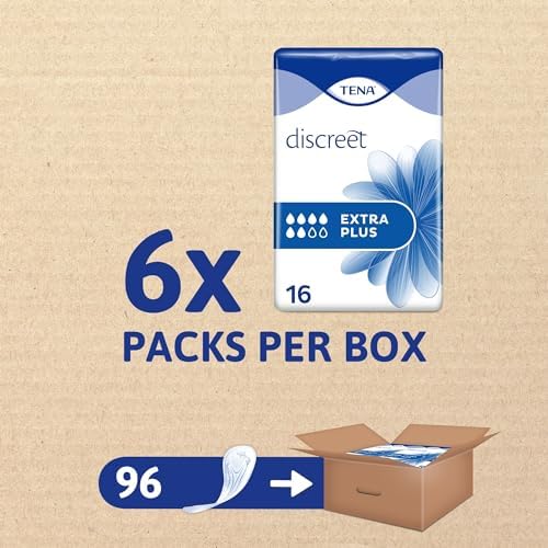 TENA Discreet Extra Plus, 96 Incontinence Pads (16 X 6 Packs) Individually 2