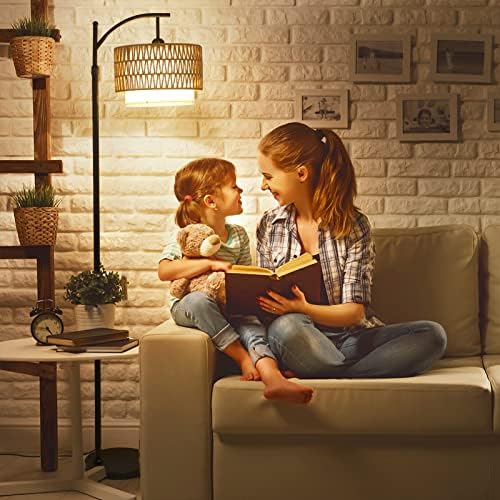 Arc Floor Lamp for Living Room with 3 Color Temperatures, Farmhouse Floor Lamps 9