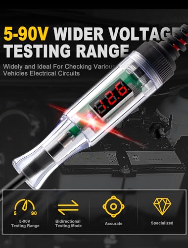 WINAMOO Test Light Automotive 5-90V Digital LED Circuit Tester 2