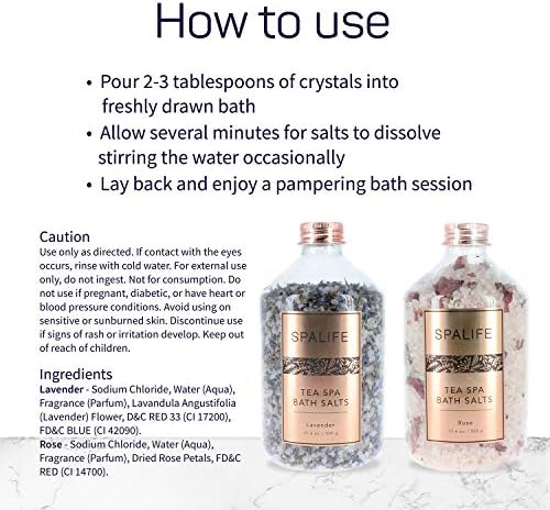 SpaLife Soothing Petal-Infused Effervescent Mineral Bath Salts – 2 Pack 17.6 oz. 7
