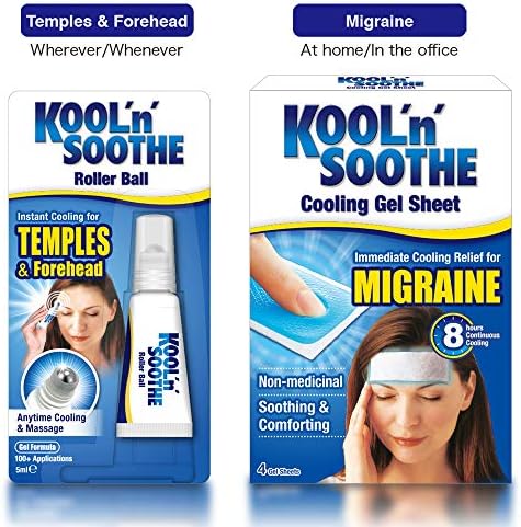 Kool ‘n’ Soothe Migraine Cooling Strips – 4 count (pack of 1) 5