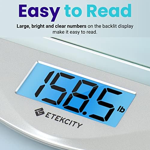 Etekcity Digital Body Weight Bathroom Scale, Large Blue LCD Backlight Display 2