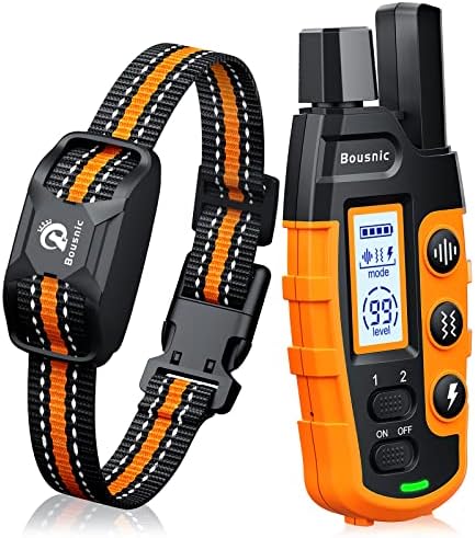 Bousnic Dog Shock Collar - 3300Ft Dog Training Collar with Remote for 5-120lbs