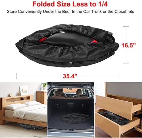 FirstE 48″ Foldable Fitness Trampolines, Rebound Recreational Exercise 5
