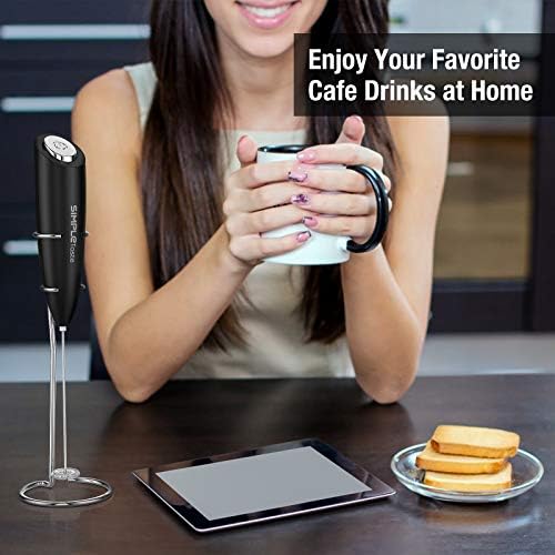 SIMPLETASTE Milk Frother Handheld Battery Operated Electric Foam Maker 3
