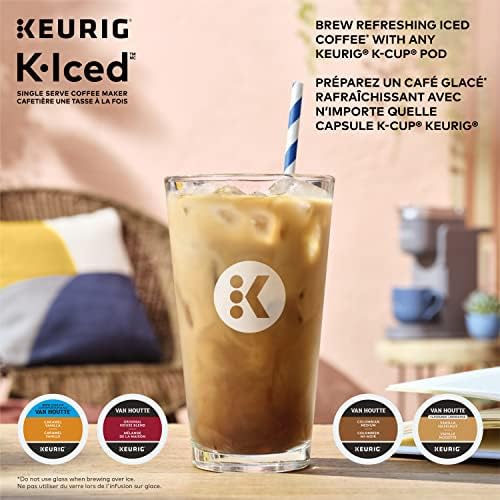 Keurig K-Iced Single Serve K-Cup Pod Coffee Maker, Featuring Simple Push Blue 8