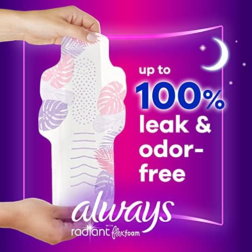 Always Radiant FlexFoam Pads for Women, Size 5, Extra Heavy Overnight 2
