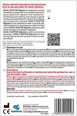 Kool ‘n’ Soothe Migraine Cooling Strips – 4 count (pack of 1) 2