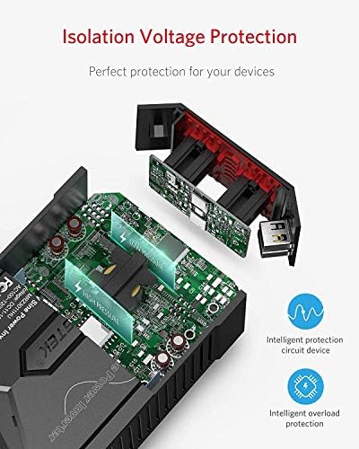 BESTEK 300Watt Pure Sine Wave Power Inverter Car Adapter DC 12V to AC 110V 5
