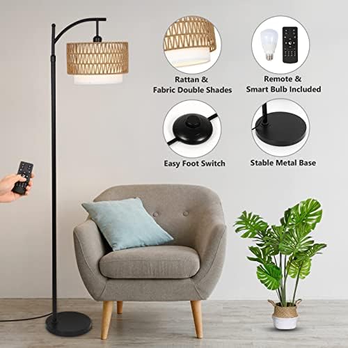 Arc Floor Lamp for Living Room with 3 Color Temperatures, Farmhouse Floor Lamps 4