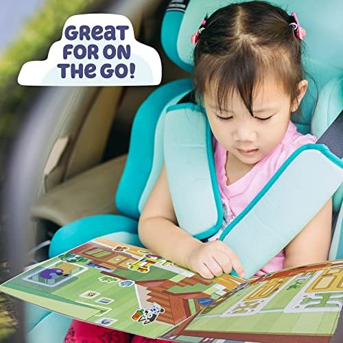 Horizon Group USA Bluey Sticker Playset, 2 Sticker Play Scenes, 35+ Reusable 5