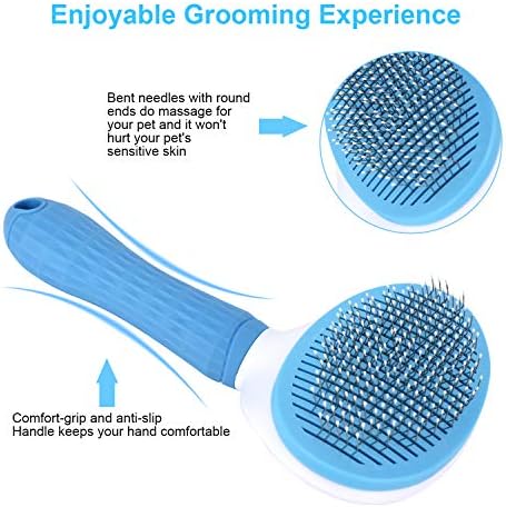 Depets Self Cleaning Slicker Brush, Dog Cat Bunny Pet Grooming Shedding Brush 2